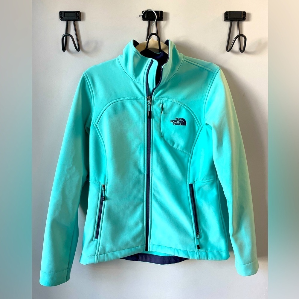 The North Face Blue Ski Jacket with Stand-Up Collar